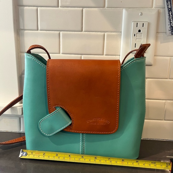 L’Artigiano Blue Leather Crossbody Bag - Picture 14 of 15